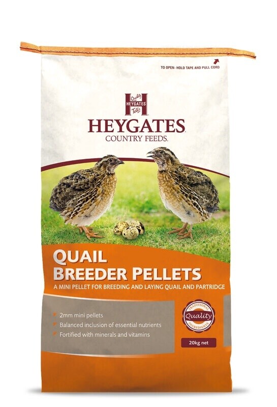 Heygates Quail &amp; Partridge Layer/Breeder Pellets 20kg