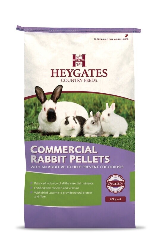 Heygates Commercial Rabbit Pellets with Coccidiostat 20kg