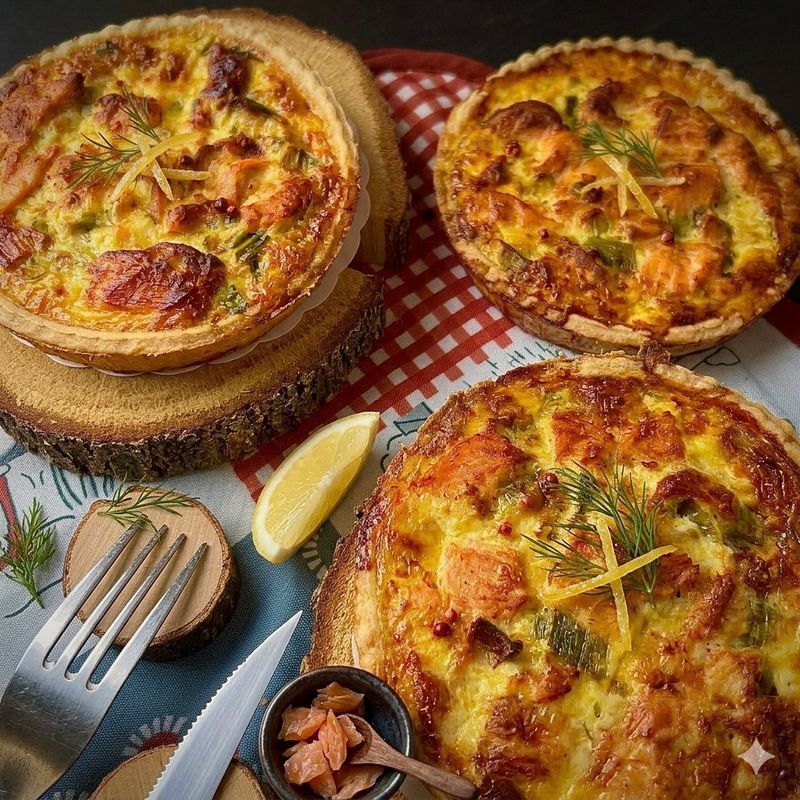 Tartes poireaux saumon fumé