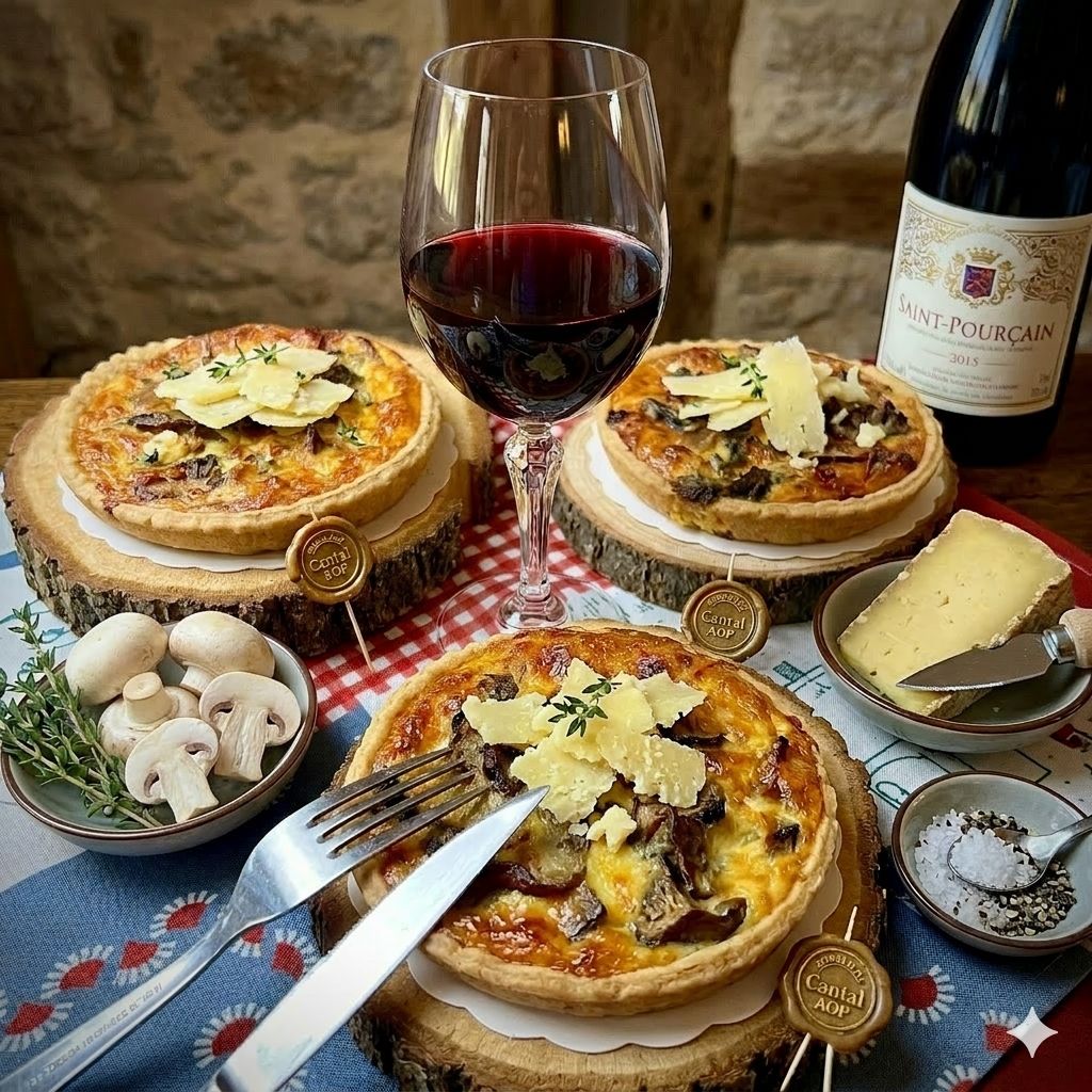 Tarte champignons cantal Tarte champignons cantal