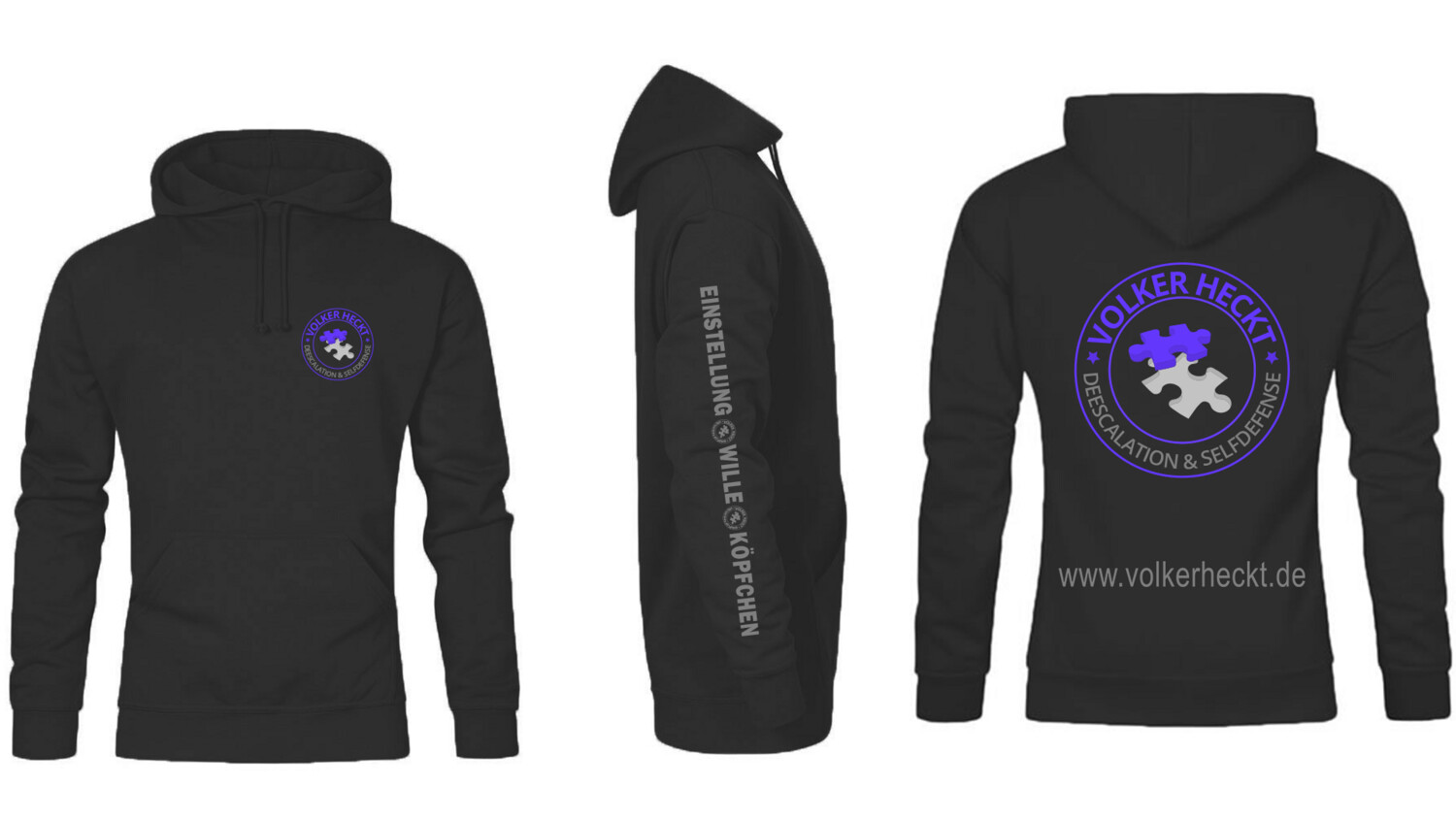 T-Shirt Deeskalation & Selfdefense, schwarz