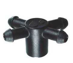 Adaptador hidropónico de 4 salidas para gotero Netafim