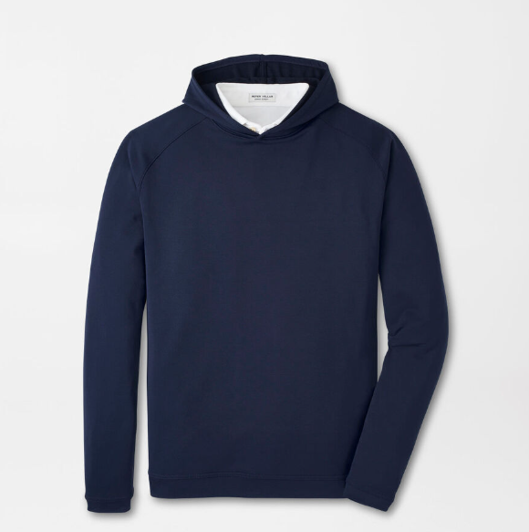 Peter Millar Pine Performance Hoodie Navy - J.B. Hunt Logo