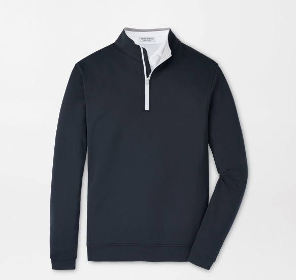 Peter Millar Perth Performance Quarter-Zip Black - J.B. Hunt Logo
