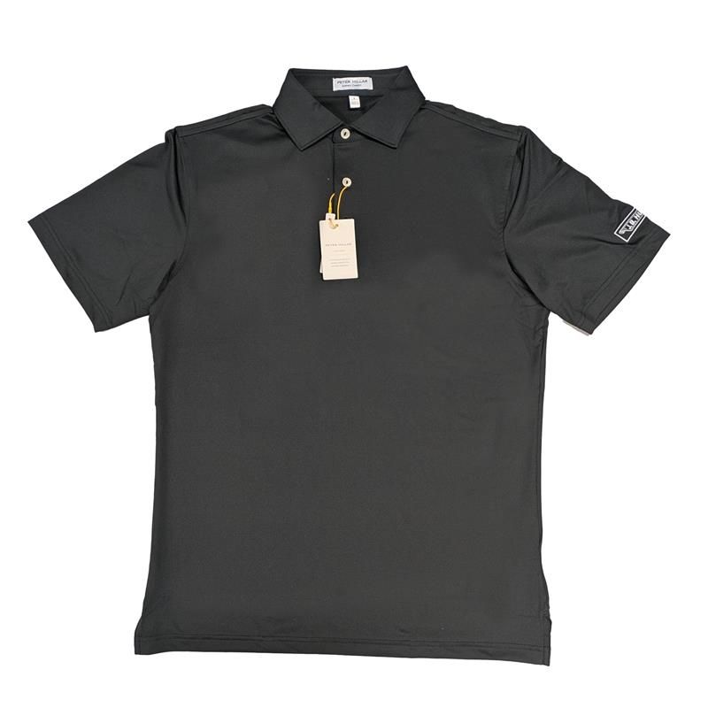 Peter Millar Solid Performance Jersey Polo Black - J.B. Hunt Logo