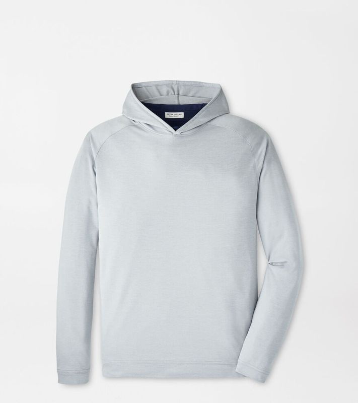 Peter Millar Pine Performance Hoodie Gale Grey - J.B. Hunt Logo