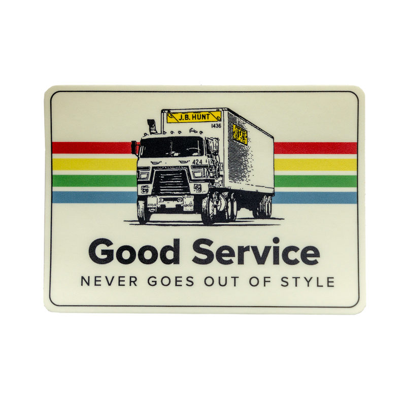 Retro Stripe Service Sticker