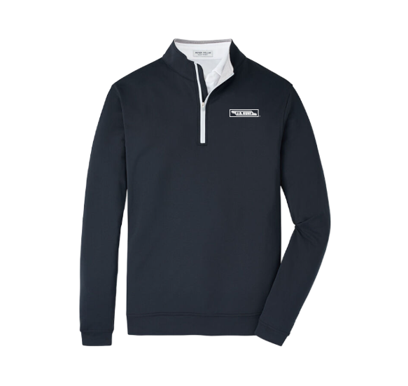 Peter Millar Perth Performance Quarter-Zip Black - J.B. Hunt Logo