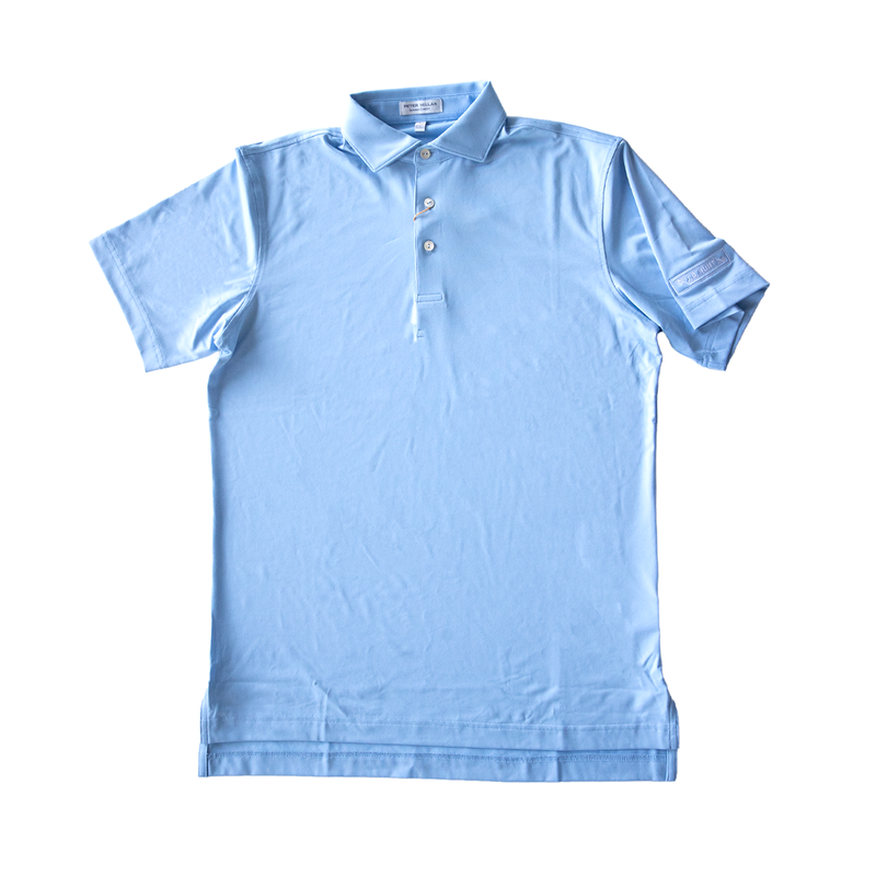 Peter Millar Solid Performance Jersey Polo Cottage Blue - J.B. Hunt Logo