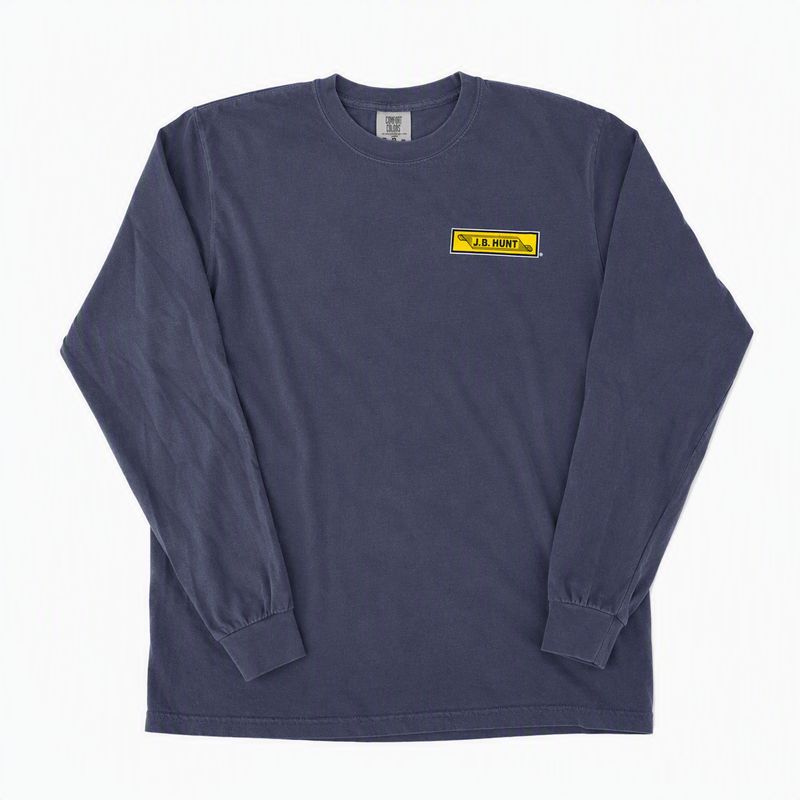 Scroll Long Sleeve Tee - Light Navy