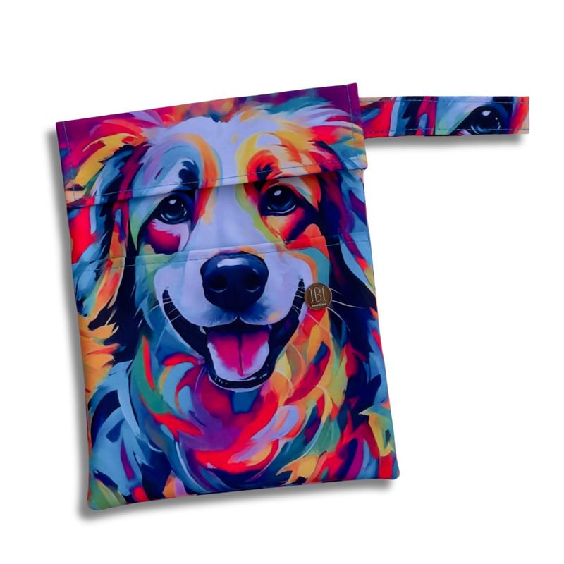FUNDA PARA LIBROS GOLD |  CACHORRO DE COLORES| LONA
