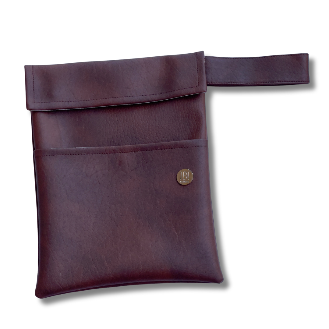 FUNDA PARA LIBROS GOLD | CAFÉ | CUERO VEGANO