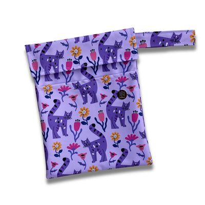 FUNDA PARA LIBROS GOLD | GATOS LILA | LONA