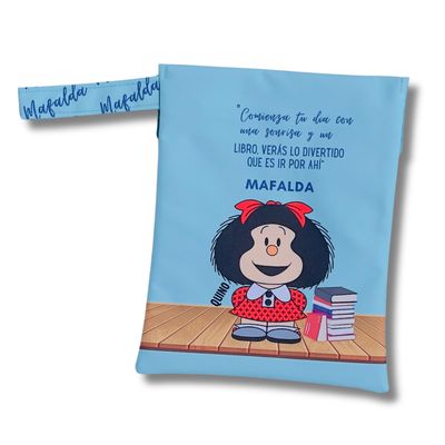 FUNDA PARA LIBROS GOLD | MAFALDA Y LIBROS | LONA