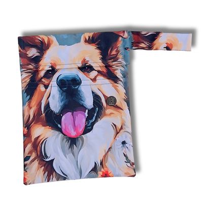 FUNDA PARA LIBROS GOLD | BORDER COLLIE| PERRO| LONA