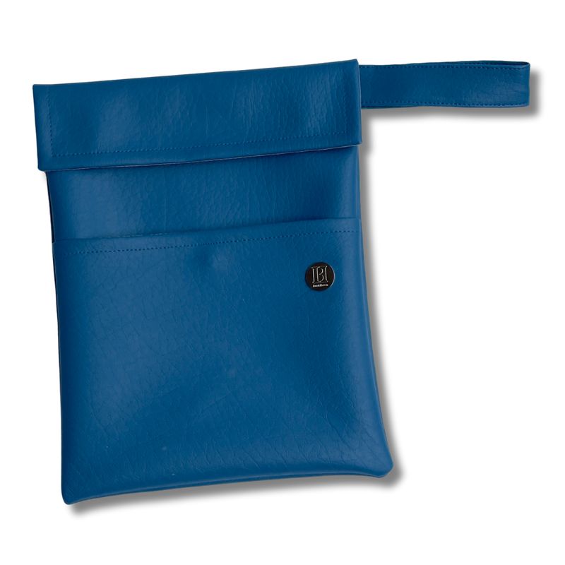 FUNDA PARA LIBROS GOLD | AZUL PETRÓLEO | CUERO VEGANO