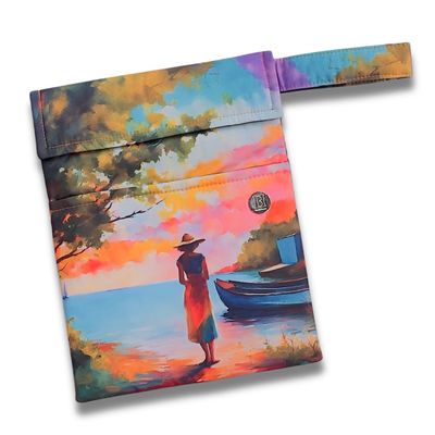 FUNDA PARA LIBROS ECO l ATARDECER l PLAYA Y VIAJES l ANTIFLUIDO/ACOLCHADO