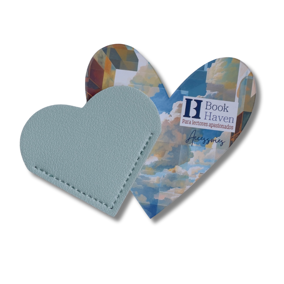 MARCAPÁGINAS EN FORMA DE CORAZÓN | SEPARADOR DE LIBROS, Color: Verde claro