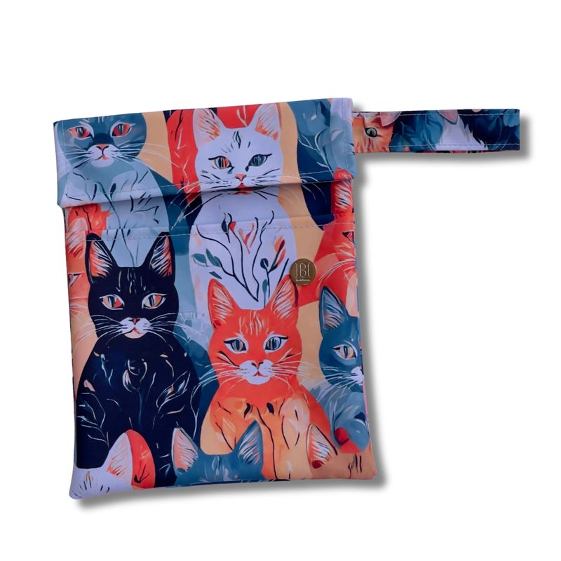 FUNDA PARA LIBROS GOLD |GATOS Y GATAS DE COLORES | LONA