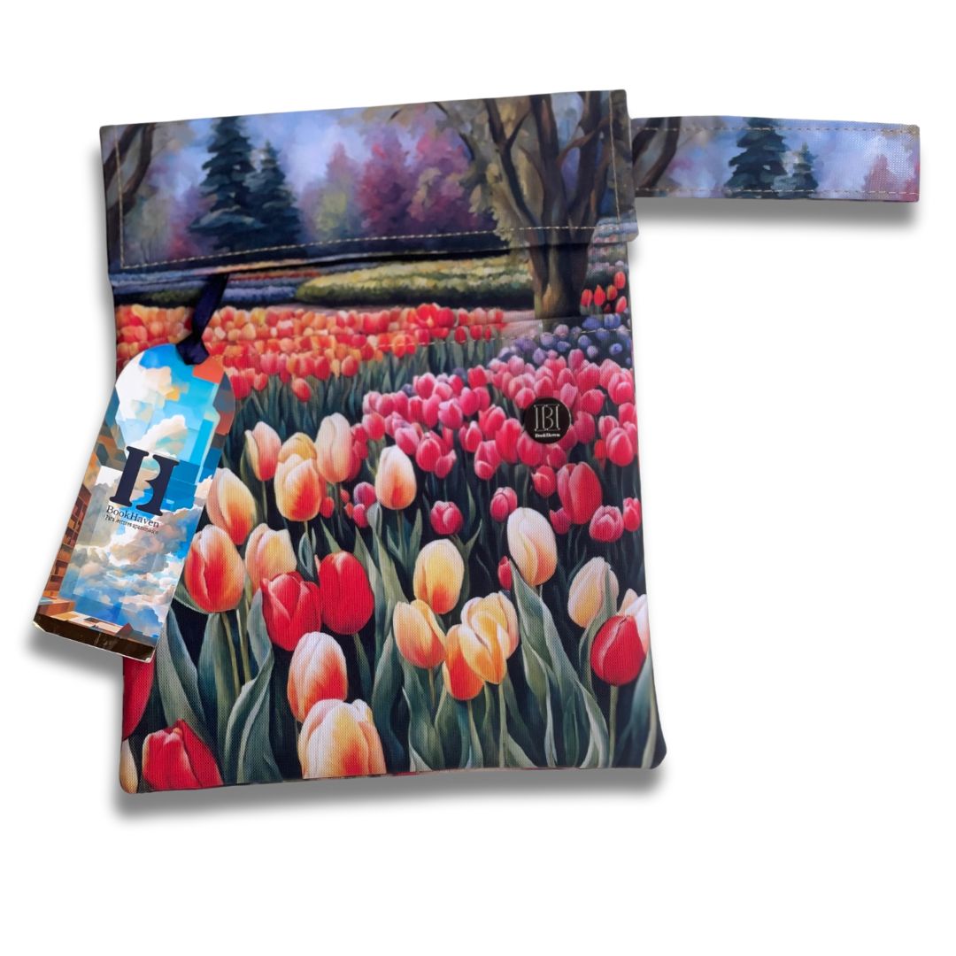 FUNDA PARA LIBROS ECO | TULIPANES l CANVAS