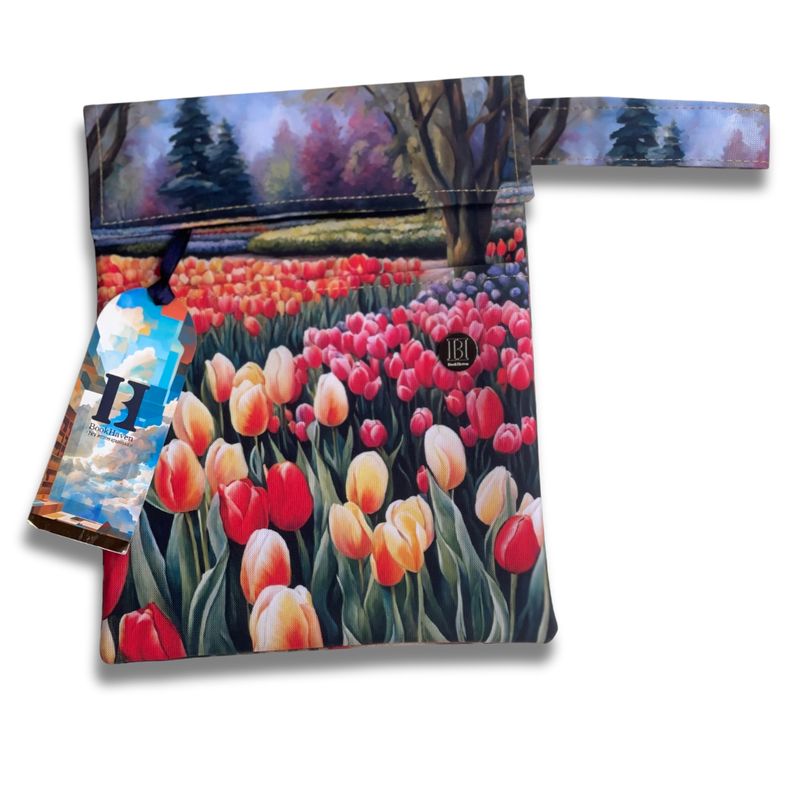 FUNDA PARA LIBROS ECO | TULIPANES l CANVAS