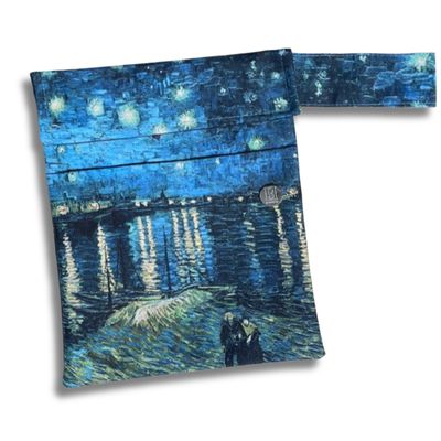 FUNDA PARA LIBROS ART ECO |  NOCHE ESTRELLADA SOBRE EL RÓDANO/VINCENT VAN GOGH | LONA