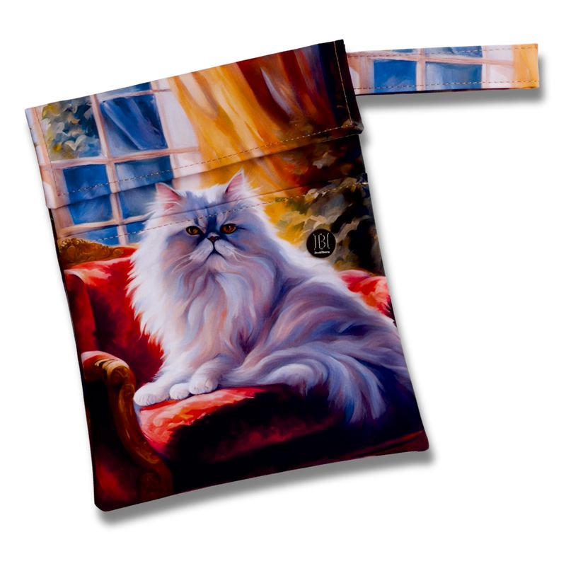 FUNDA PARA LIBROS GOLD | GATA BLANCA | LONA