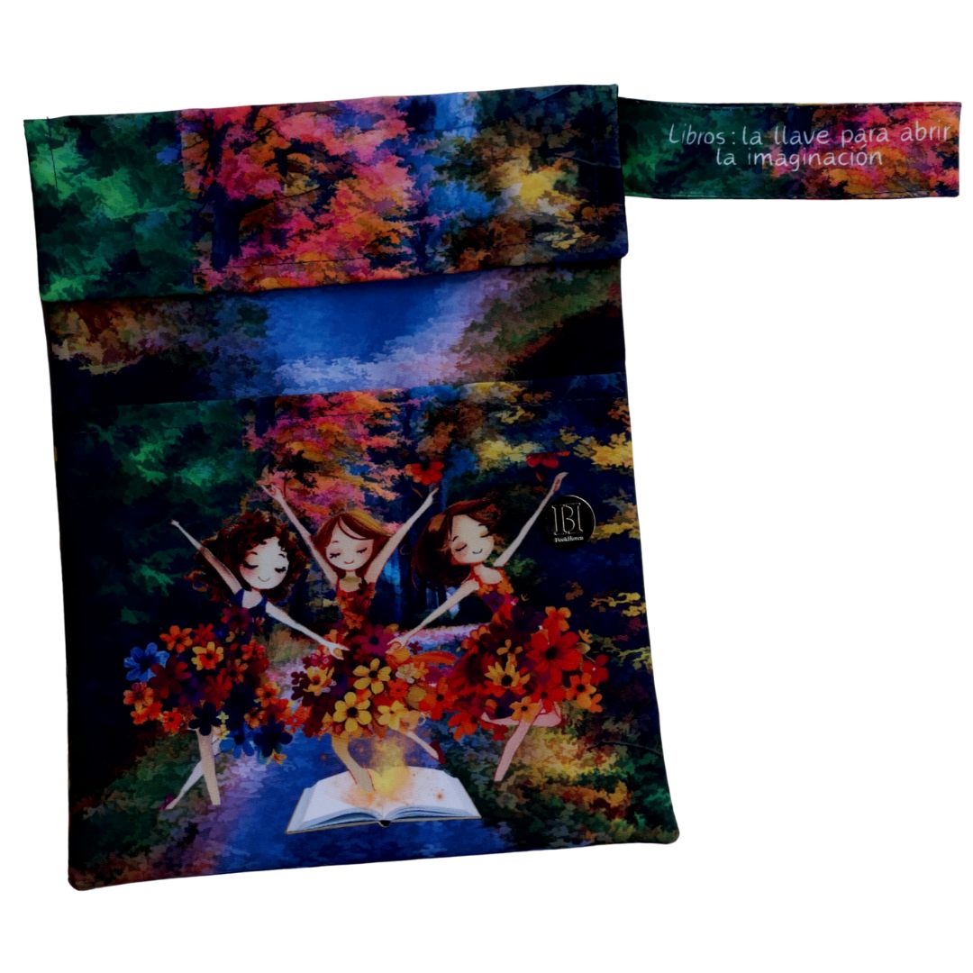 FUNDA PARA LIBROS GOLD |BAILARINAS | LONA