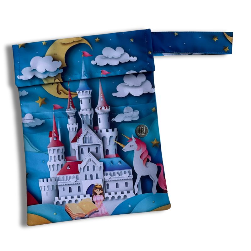 FUNDA PARA LIBROS GOLD  |CASTILLO  AZUL | LONA