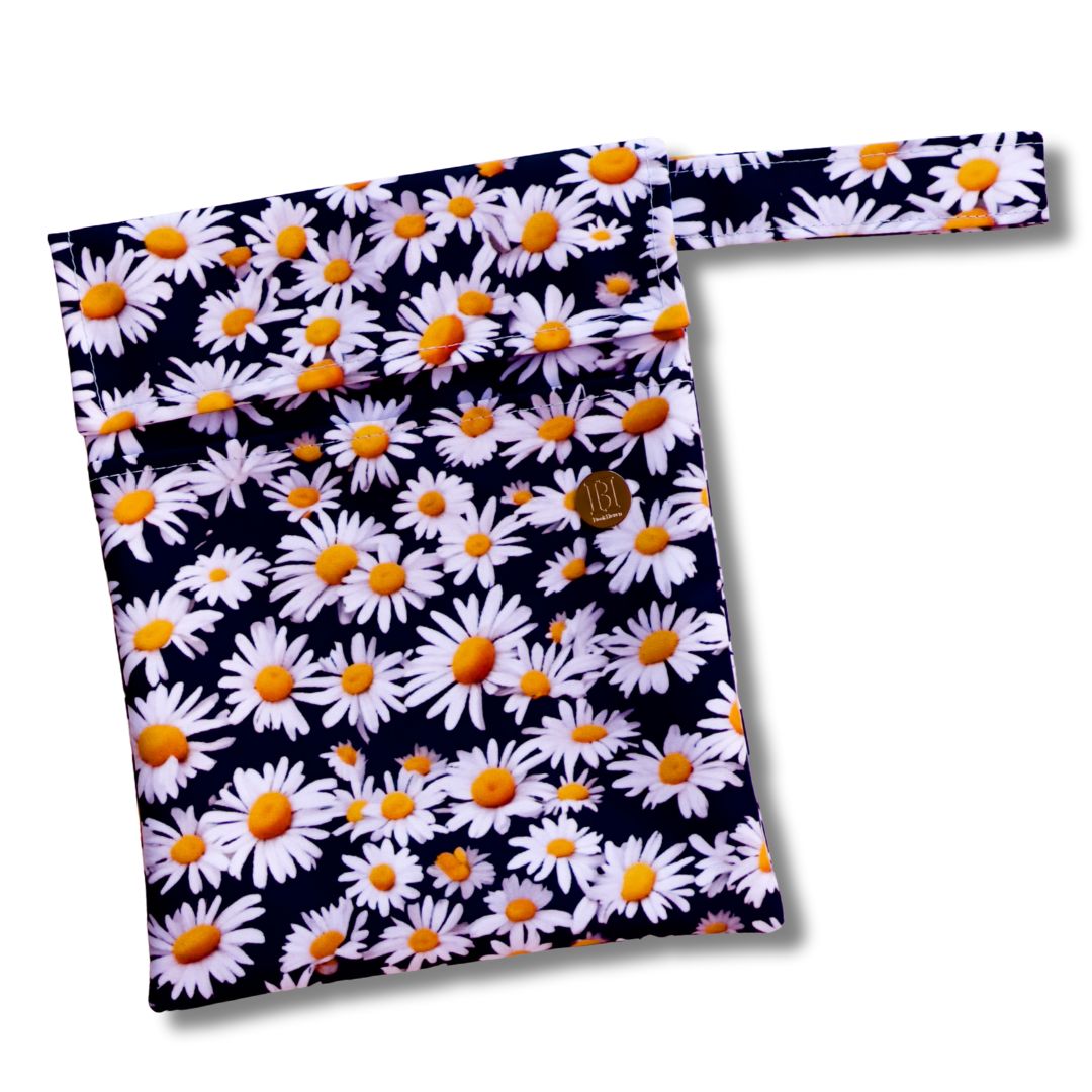 FUNDA PARA LIBROS GOLD |  MARGARITAS| LONA