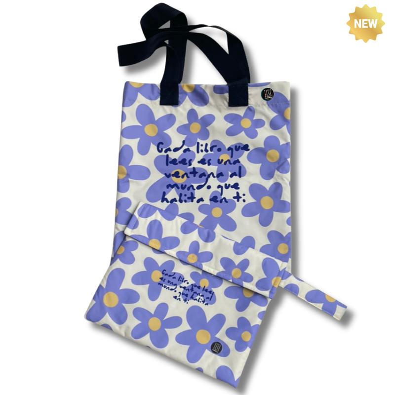 KIT FUNDA Y TOTE BAG PARA LIBROS ECO | SUAVE PRIMAVERA