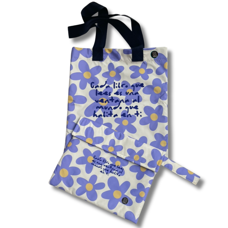 KIT FUNDA Y TOTE BAG PARA LIBROS ECO | SUAVE PRIMAVERA