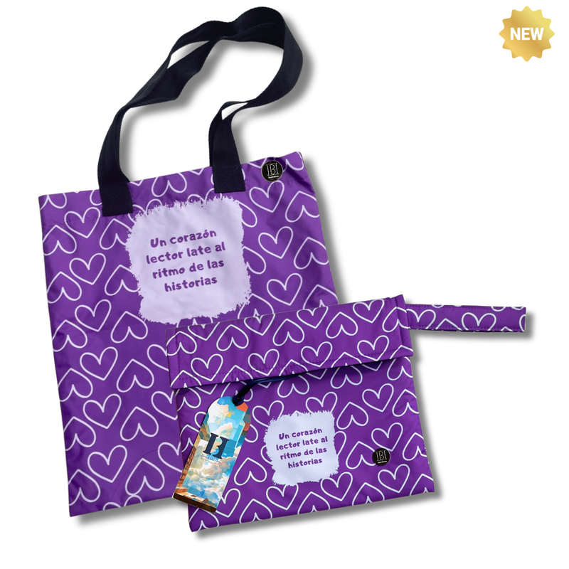KIT FUNDA Y TOTE BAG PARA LIBROS ECO | AMOR LITERARIO