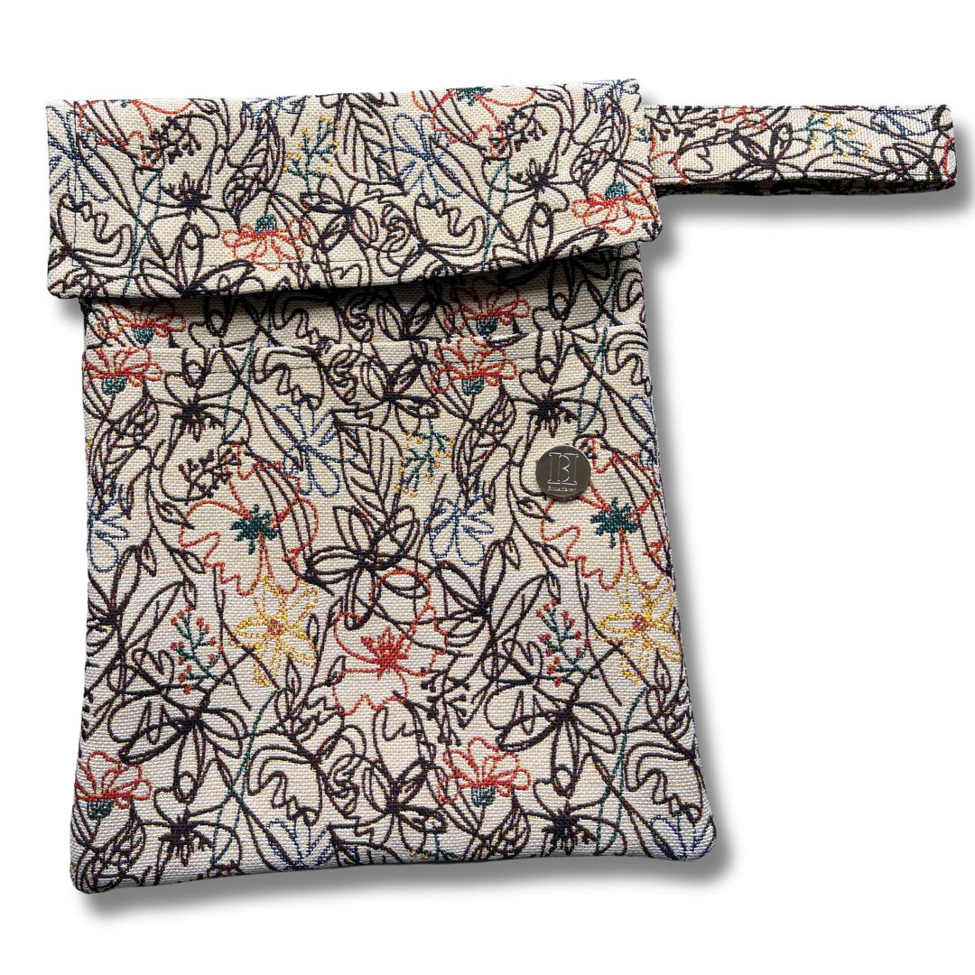 FUNDA PARA LIBROS LUXE |HOJAS Y FLORES | GOBELINO