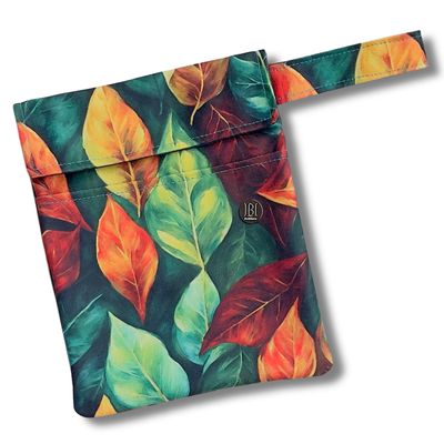 FUNDA PARA LIBROS ECO | HOJAS l ANTIFLUIDO/ACOLCHADO l LONA