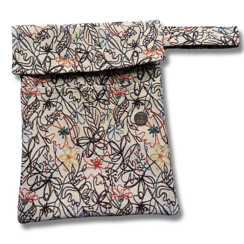 FUNDA PARA LIBROS LUXE |HOJAS Y FLORES TEJIDAS | JACQUARD NOBLE