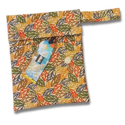 FUNDA PARA LIBROS LUXE |HOJAS DE OTOÑO TEJIDAS| JACQUARD NOBLE