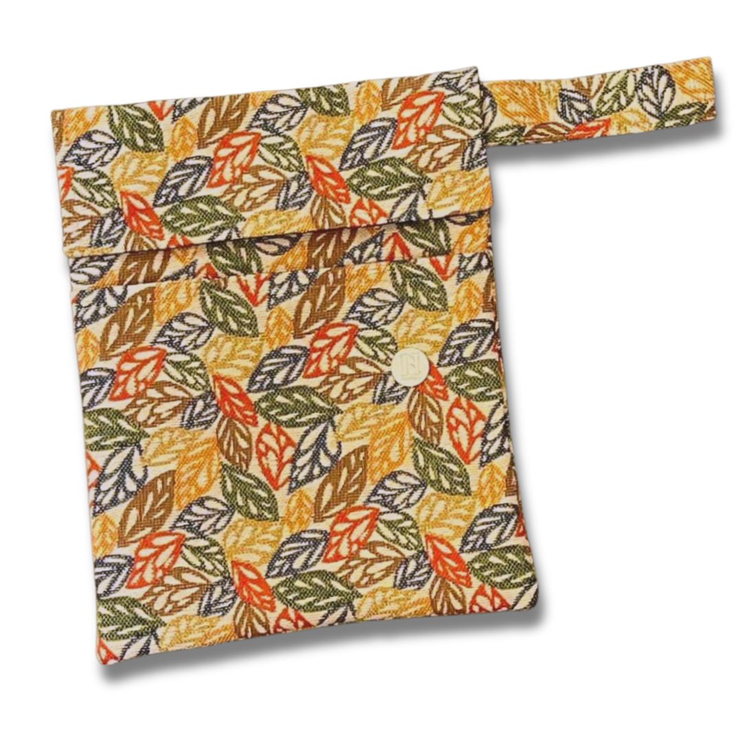 FUNDA PARA LIBROS LUXE |HOJAS DE OTOÑO TEJIDAS| JACQUARD NOBLE