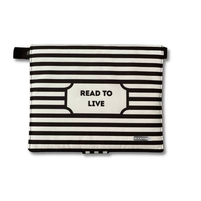 BOOK PURSE |  BOLSO PARA LIBRO | BLANCO Y NEGRO | LONA