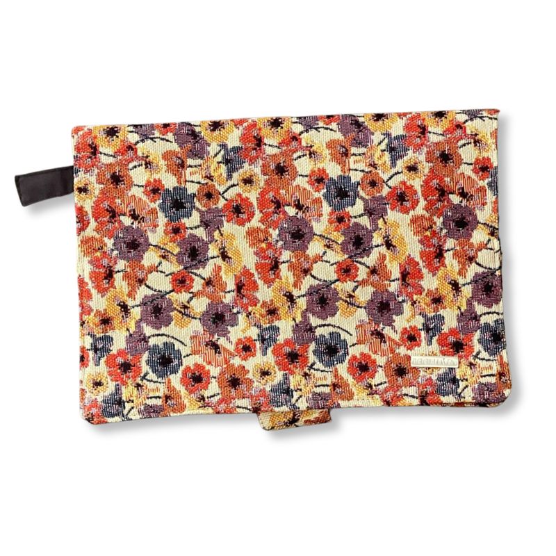 BOOK PURSE |  BOLSO PARA LIBRO | FLORES TEJIDAS | JACQUARD NOBLE