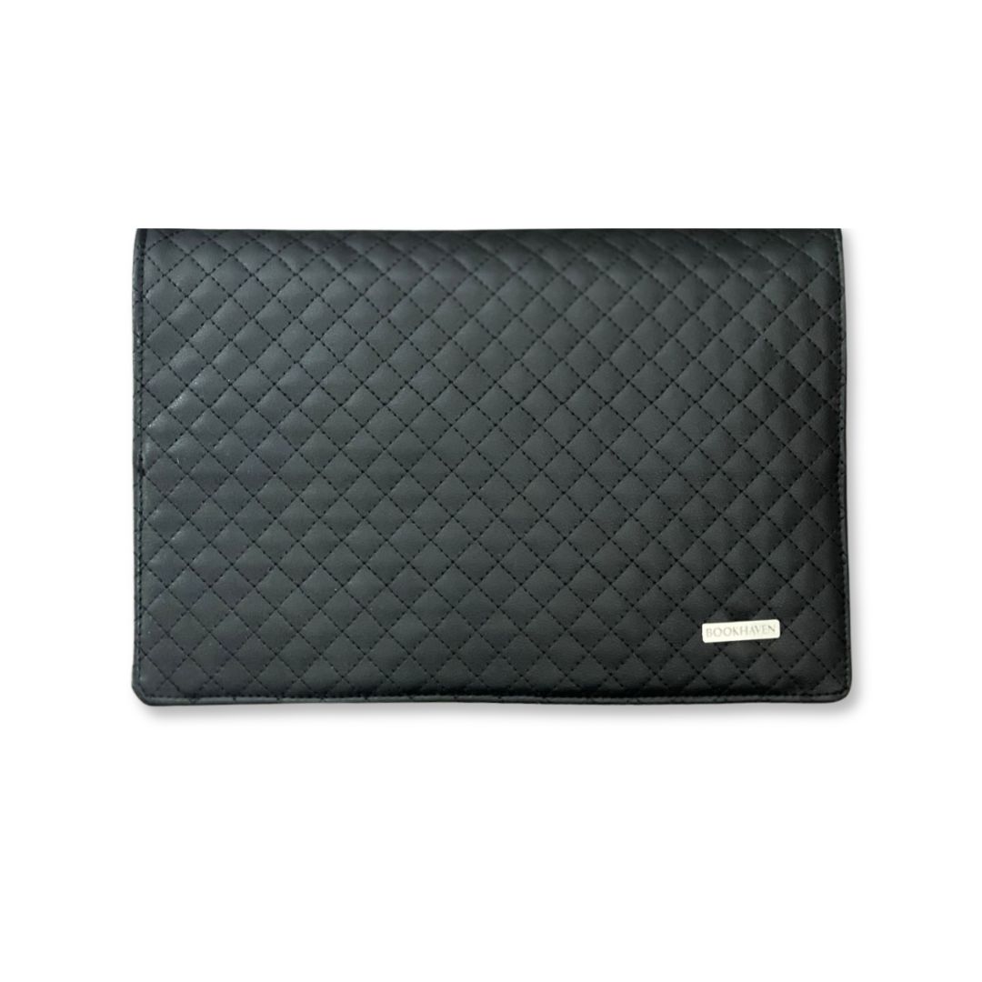BOOK PURSE | BOLSO PARA LIBRO | NEGRO ROMBOS| CUERO VEGANO BOOK PURSE | BOLSO PARA LIBRO | NEGRO ROMBOS| CUERO VEGANO