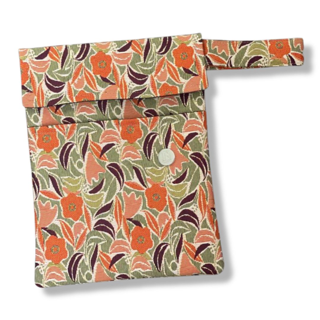FUNDA PARA LIBROS LUXE |FLORES TEJIDAS NARANJA | JACQUARD NOBLE FUNDA PARA LIBROS LUXE |FLORES TEJIDAS NARANJA | JACQUARD NOBLE