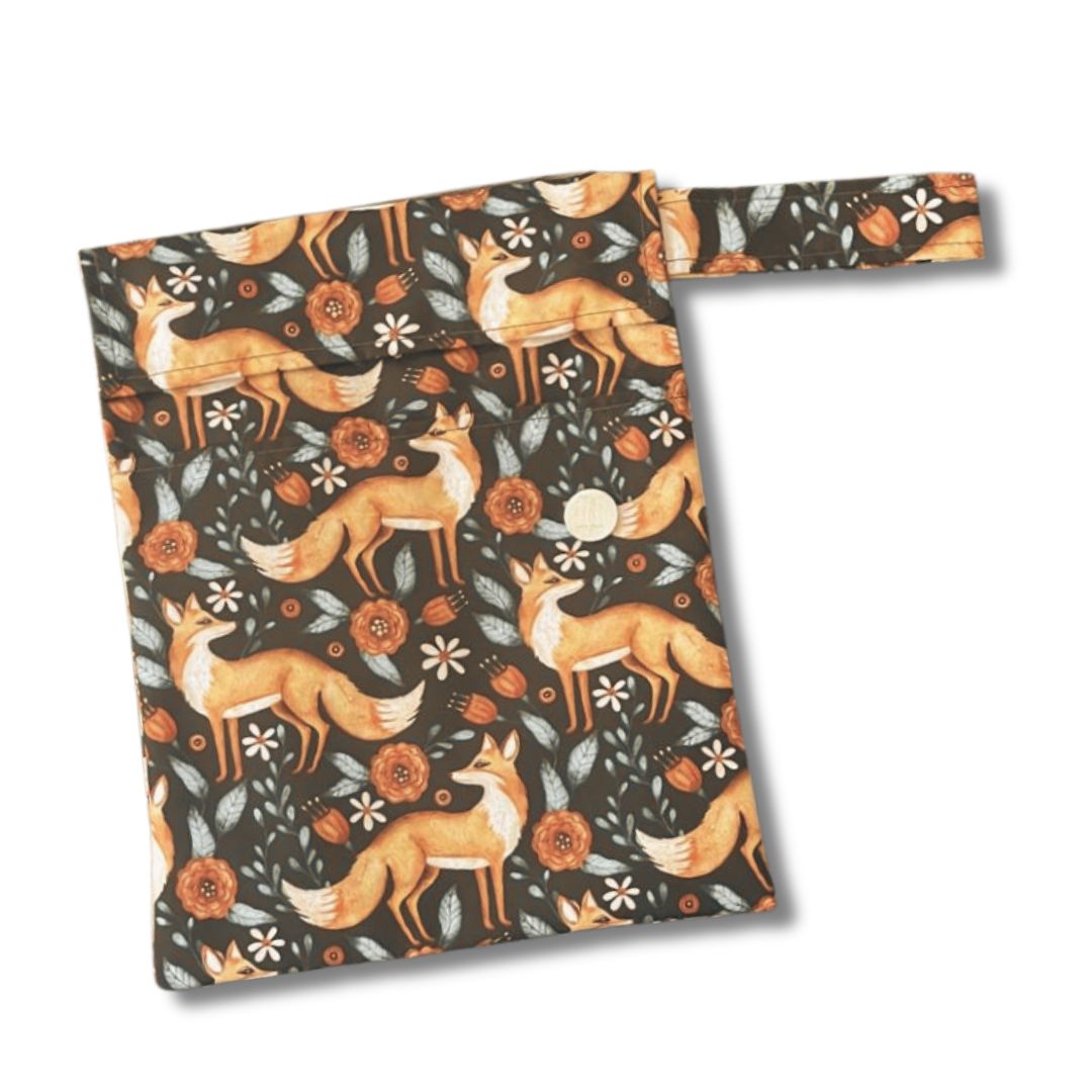 FUNDA PARA LIBROS GOLD |ZORROS ENTRE FLORES LONA FUNDA PARA LIBROS GOLD |ZORROS ENTRE FLORES LONA
