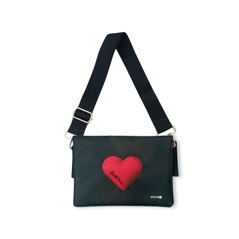 BOOK PURSE |  EDICIÓN SELECCIONADA | CORAZÓN ROJO | LONA IMPERMEABLE