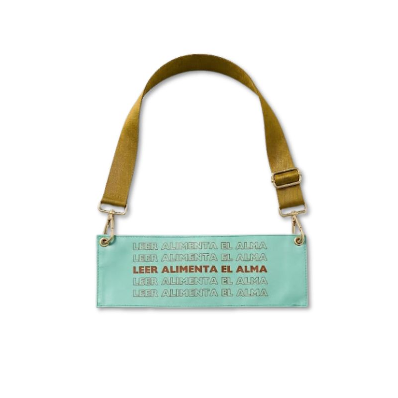 BOOK PURSE |  EDICIÓN SELECCIONADA | STRAP  + MARCAPÁGINA +ESTUCHE TRANSPARENTE LARGE |DONDE HABITAN LAS PALABRAS