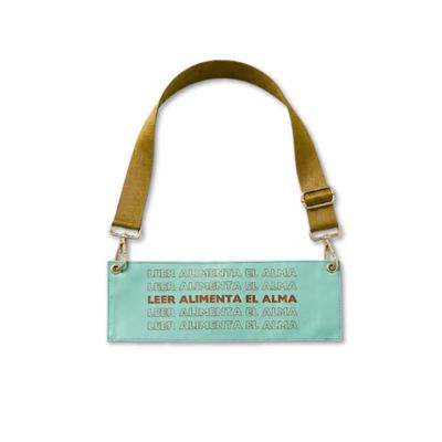 BOOK PURSE |  EDICIÓN SELECCIONADA | STRAP  + MARCAPÁGINA +ESTUCHE TRANSPARENTE LARGE |DONDE HABITAN LAS PALABRAS