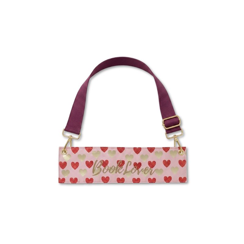 BOOK PURSE |  EDICIÓN SELECCIONADA | STRAP  + MARCAPÁGINA +ESTUCHE TRANSPARENTE LARGE |CORAZÓN LECTOR