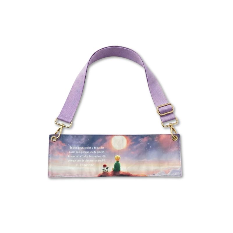 BOOK PURSE |  EDICIÓN SELECCIONADA | STRAP  + MARCAPÁGINA +ESTUCHE TRANSPARENTE LARGE |PRINCIPITO Y LAS ESTRELLAS