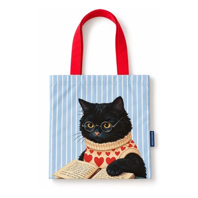 TOTE BAG/ GATO NEGRO LECTOR TOTE BAG/ GATO NEGRO LECTOR