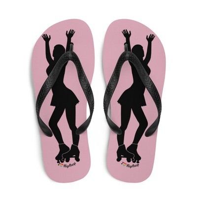 Roller Skater Figure Girl Artistic Sport Pink Flip-Flop